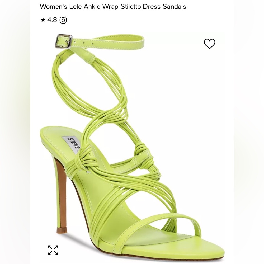 BNIB Steve Madden Lele Wrap Ankle Strap Heels - Lime